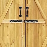 Wiltec Gartenhaus mit 2-flügelige Tür 1350x500x1540mm aus Fichtenholz mit Bitumendach für Garten, Terrasse & Balkon Gerätehaus Geräteschuppen Holzhaus Werkzeugschrank