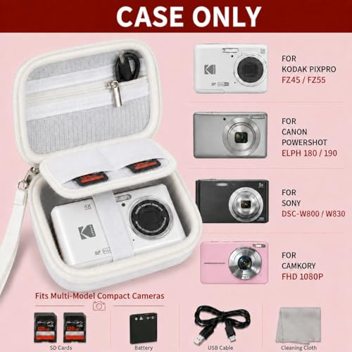 Funda digital para cámara compatible multi-modelo blanca miniatura 2