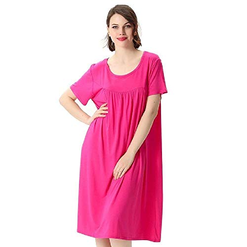 Abito da Notte Estivo Sciolto Indumenti da Notte in Cotone da Donna Plus Size Camicia da Notte Lunga Camicia da Notte Casual Manica Corta Abbigliamento per la casa