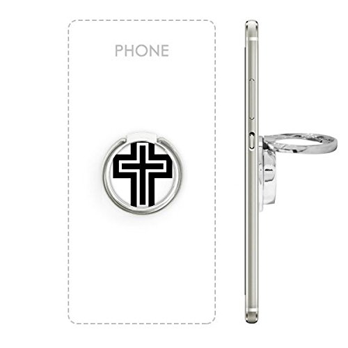 Croix latine bague support smartphone en métal pour éviter les chutes de téléphone