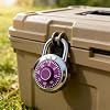 Combination Padlocks with Metal Body, Indoor Use for Gym Lockers & School Locker, Purple, 8-Pack