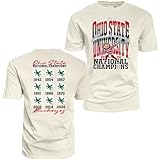 NCAA Officially Licensed Ohio State Buckeyes National Champs 2024 T-Shirt Dyed Ivory Front/Back, XX-Large