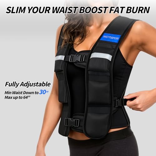 Image of Adjustable Washable Weighted Vest for Women Men, Flexible Cushioning & 4-Layer Breathable Fabric, V-Neck for Walking, Running & Strength Training