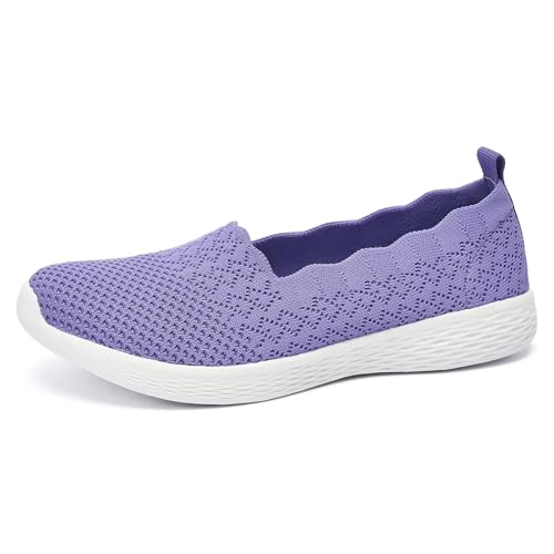 Zapatillas slip on mujer cómodas y zapatillas de caminar transpirables tipo mocasín