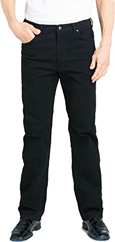 Grand River Stretch Traditional Straight Cut Black Jeans (42/32, Black)