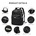 GOLF SUPAGS Laptop Backpack for Women Fits 14 Inch Notebook Casual Daypack Purse Work Travel College Bag (Black)