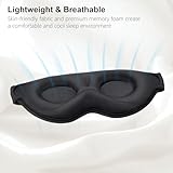 Gritin 100% Light Blocking Sleep Masks for Men & Women-Zero Pressure Sleeping Eye Mask -3D Ergonomic Design Eye Movement and Eyelash Friendly, Ultra Comfortable Blindfold for Sleeping - Image 6
