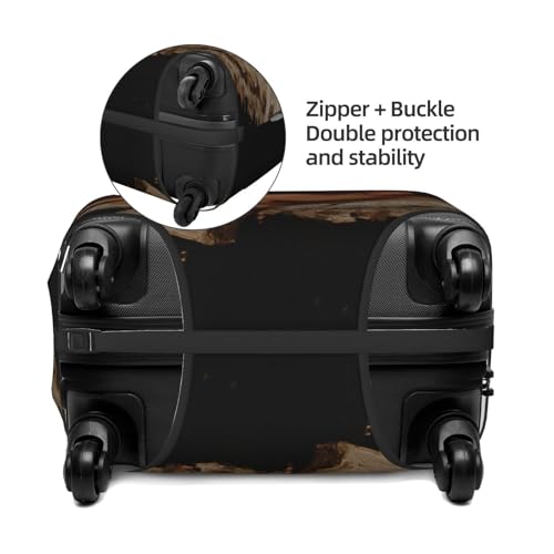 Woman Holding Her Nose Vintage Elastic Travel Luggage Covers Dustproof Scratch-Resistant Suitcase Protector Fit 22-24 Inch2