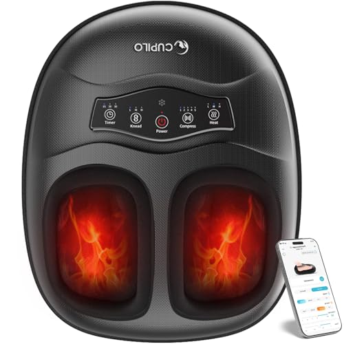 Image of CuPiLo Smart Foot Massager with APP, FSA Eligible HSA - 2026 New Version | APP Mobile Remote Control, Deep Kneading Foot Massager with Heat for Neuropathy and Pain Relief, Gifts for Women Men