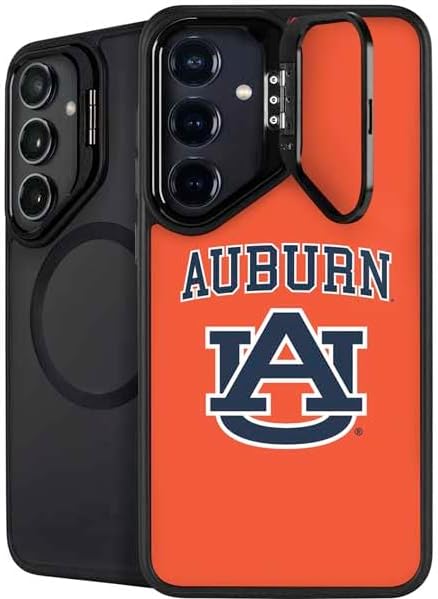 Skinit Kickstand Phone Case Compatible with Galaxy S25 Plus - Officially Licensed Auburn University Tigers Outline Design