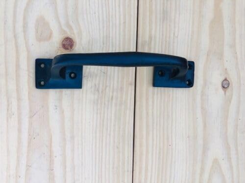 Vintage 6 Large Cast Iron Handles Door Hardware Pull Gate Shed Easy Grip Grasp Barn Shed