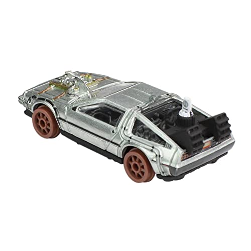 Hot Wheels DieCast Zurück in die Zukunft Delorean 1955 Schienenversion Maßstab 1:64 7cm Premium Real Riders