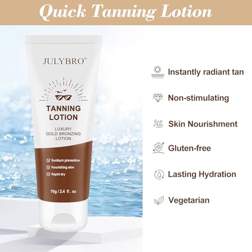 Image of Self Tanner for Natural Looking Tan, Sunless Tinted Tanning Lotion for Medium to Dark, Moisturizing Bronzing Lotion with Instant Glow, 2.4 Fl. Oz. 1