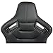 WTRAVEL Racing Seats 2 Pcs Reclinable Bucket Seats with 2 Sliders Adjustable PU Leather Seats Universal Sport Seats for Cars (Black & Orange, 36.6