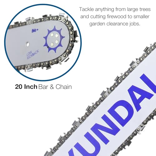 Hyundai 62cc 20" 50 cm Petrol Chainsaw Powerful, Lightweight, Durable and Heavy-Duty to Handle DIY and Gardening Cutting Jobs 11 Hyundai 62cc 20" 50 cm Petrol Chainsaw Powerful, Lightweight, Durable and Heavy-Duty to Handle DIY and Gardening Cutting Jobs - Image 11