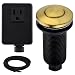 SINKINGDOM Garbage Disposal Air Switch Kit with with Long Button, Champagne Bronze (Brass Cover)