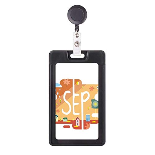 Porte-badge rétractable pour mois de septembre au design unique de rentrée