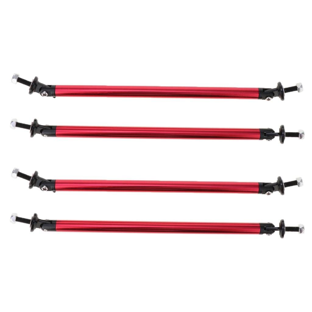 VISTORA 4 Pieces Front/Rear Adjustable Wind Splitter Bumper Chin Lip Rod Support-image-36