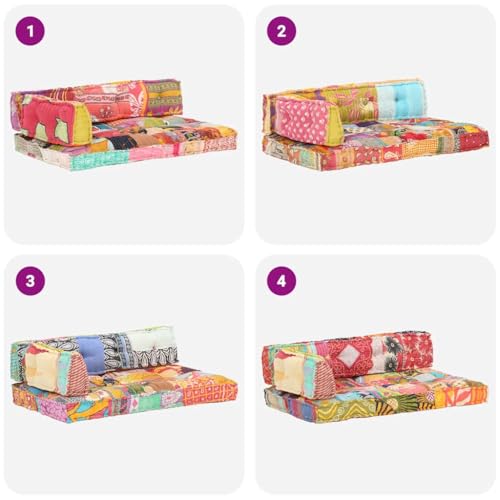 Coussin de canapé palette multicolore doux pour décoration intérieure exotique