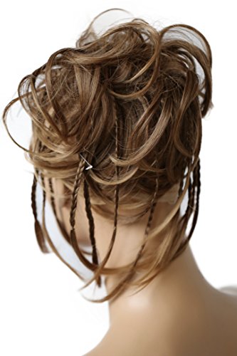 PRETTYSHOP Hairpiece Hair Rubber Scrunchie Scrunchy Updos VOLUMINOUS Wavy Messy Bun brown mix # 33AT26 G6D
