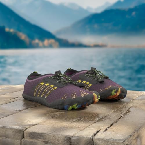 Image of MAYZERO Water Shoes Men Women Swim Surf Shoes Beach Pool Shoes Wide Toe Hiking Aqua Shoes Winter House Slippers