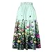 Women Casual Lightweight Skirts with Pockets Ruffled Hem Elastic Waist Midi Skirt Drawstring A Line Flowy Outfits