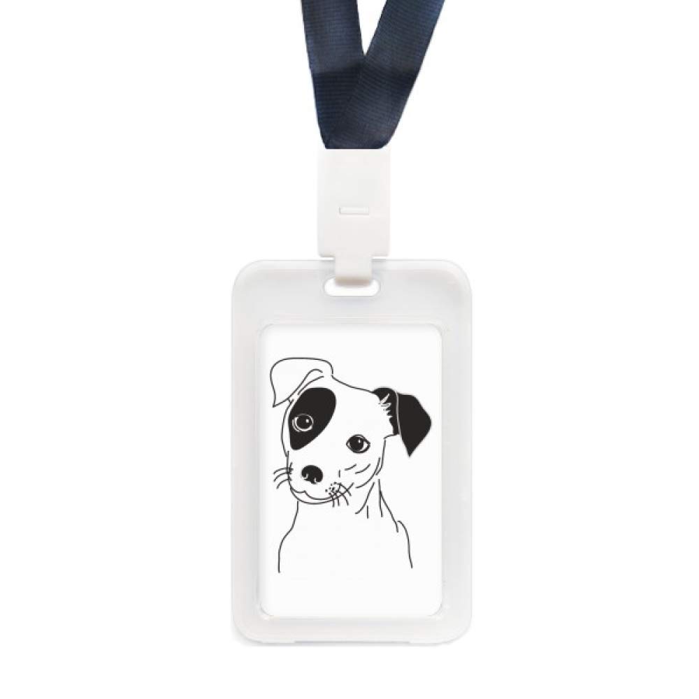 Étui carte de crédit transparent chien noir rigide - 4