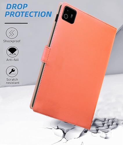 Image of TGK Flip Cover Case for Xiaomi Mi Pad 8 /8 Pro /Mi Pad 7 /7 Pro 11.2 inch Tablet with Stylus Holder (Peach)