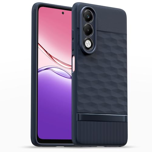 Image of Pikkme Back Cover for Oppo K13x 5G Camera Protection 3D Hexa Cube Design Silicone Protective Bumper Case (Blue)