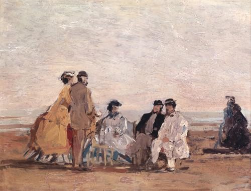 Impression d'art Eugène Boudin affiche plage Trouville poésie marine pour maison