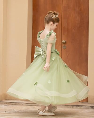 Tulle Flower Girl Dresses for Wedding Floral Appliques First Communion Dress Princess Pageant Ball Gown3