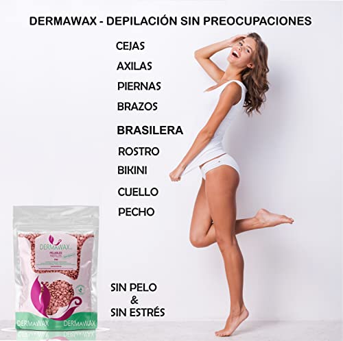 Dermawax-Cera-depilatoria-caliente-de-fusion-suave-rosa-Depilacion-sin-tiras-para-todas-las-areas-asi-como-para-la-cara-Piernas-Brazos-brasilena-y-tipos-de-piel-particularmente-sensible-1-kg