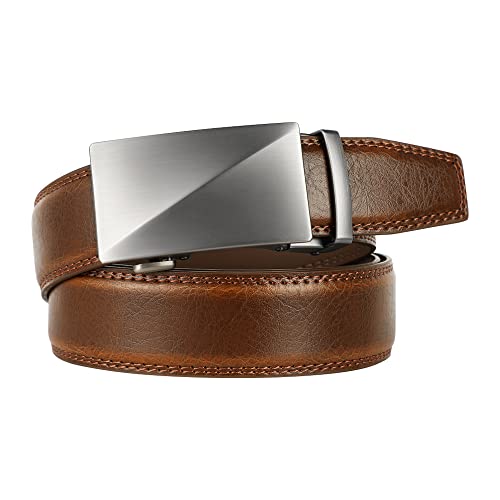 Image of Lavemi Men's Real Leather Ratchet Dress Belt with Automatic Buckle,Elegant Gift Box