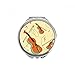 Violin Music Instruments Pattern Hand Compact Mirror Round Portable Pocket Glass
