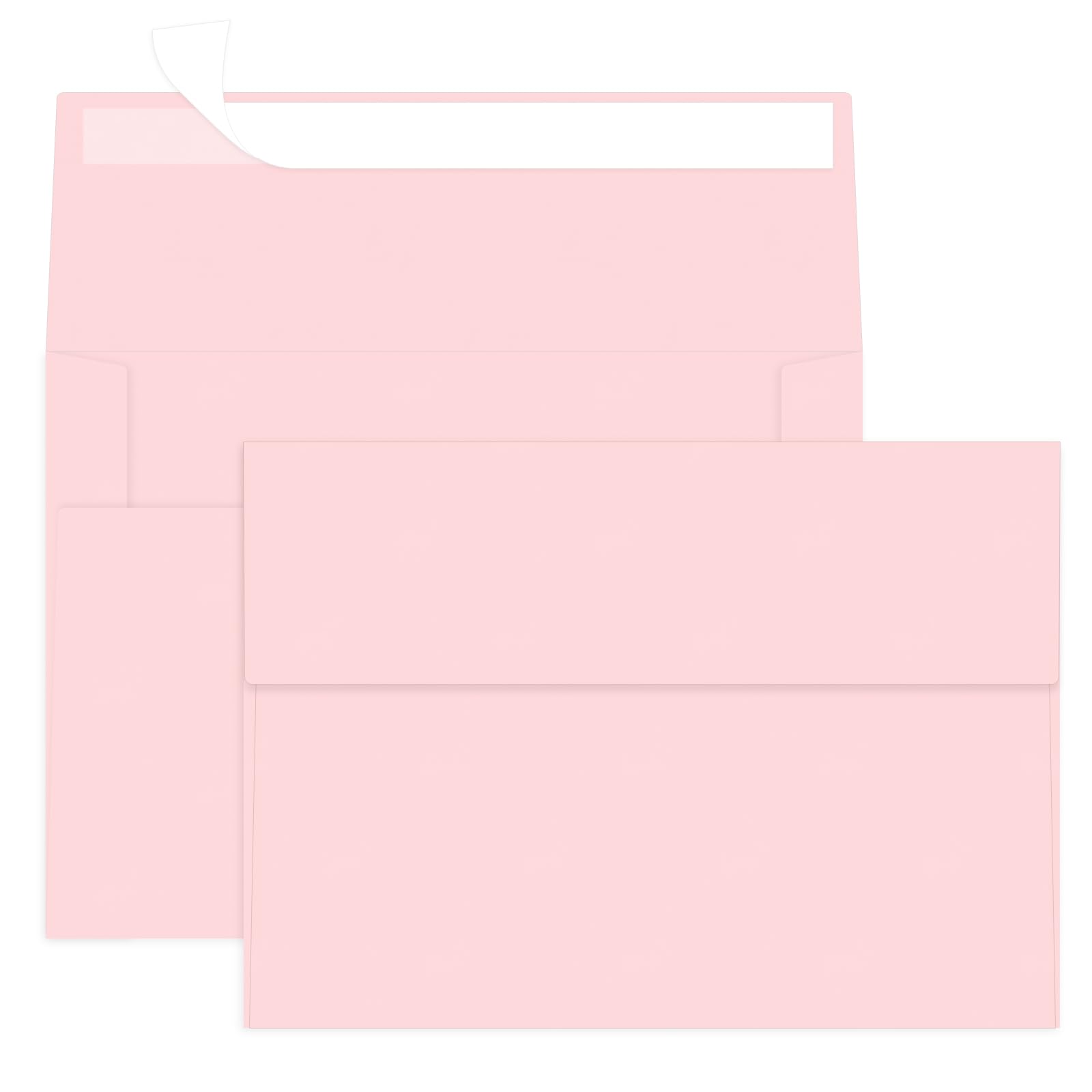 Ouzoustate 100 Packs Pink 5x7 Envelopes, A7 Envelopes for Card Invitation Wedding Birthday Party Baby Shower