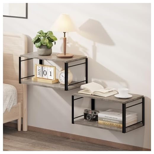 NANAGIFTREE Floating Nightstand Wall Shelf