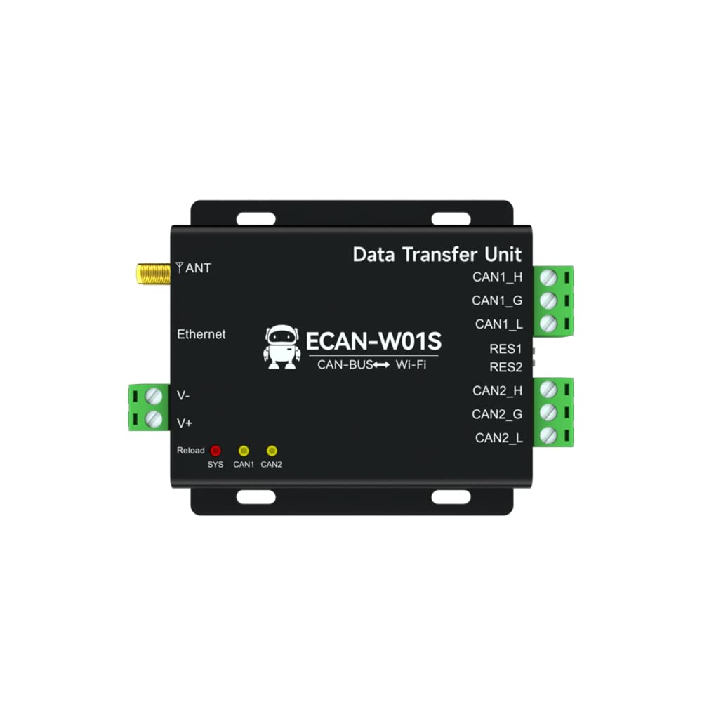 CAN2.0 zu WIFI Konverter Serieller Server AP STA ECAN-W01S Gateway CANBUS Heatbeat Watchdog 2-Wege-transparente Cloud-Übertragung