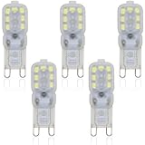 Mengjay® 5X G9 14-SMD 2835 LED Light Bulb Lamps 2.5 Watt 110V Non-dimmable Equivalent to 20W Halogen Track Bulb LED Bulbs Plastic Lamps,220 Lumens, 6000K,Cold White -  Mengjay Trade