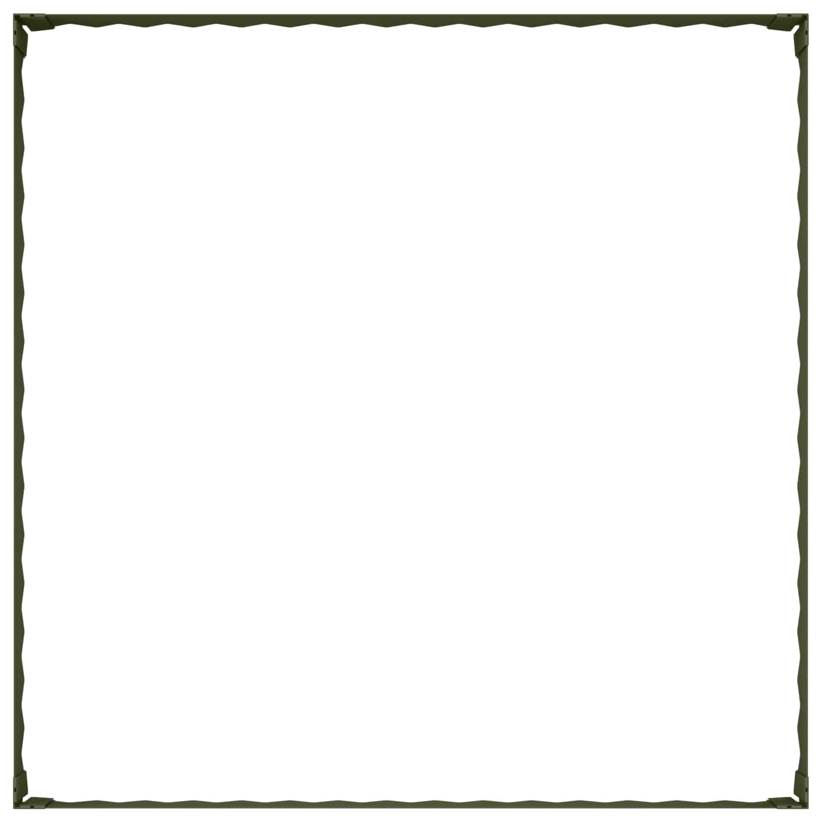 Lot de 4 bordures de pelouse - 100 x 100 x 20 cm - Acier