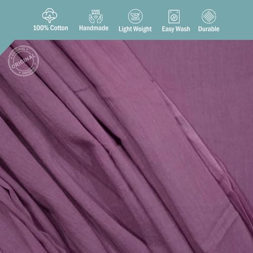 Image of 100% Pure Cotton Mulmul Fabric Material | Reusable Ultra Fine Mulmul Fabric | Lightweight Soft Smooth Piece Linning, Stole, Dupatta, Cushion Pillow Cover (Polignac Pink, 1 Meter)