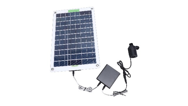 Bomba De Agua Solar 100W Para Fuentes Y Estanques - Elevación 5 Metros, Silenciosa, Con Batería - Ideal Para Jardín