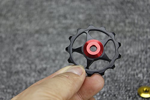Stylrtop 2 pcs Bike 13T Aluminum Sealed Bearing Jockey Wheel Rear Derailleur Pulleys