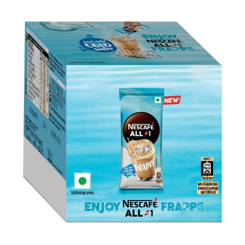 NESCAFE All In 1 Frappe, Instant Cold Coffee Mix, 224g (Pack Of 8 Sachets), Just Add Cold Water For Rs. 216 @ 10 %