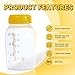6PCS Replacement Collar Rings for Medela Bottles 5oz & 8oz,Bottle Caps Compatible with Plastic & Glass Bottles | Mess Free No Leak or Spill, BPA Free（No Bottle）