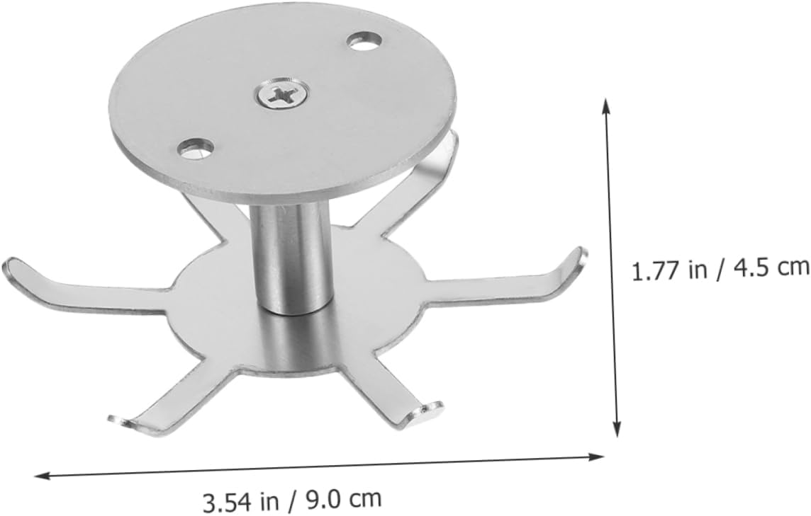 Ipetboom 2pcs Stainless Steel Under Cabinet Hooks Rotating Kitchen Utensil Hangers Multi Claw Organizer for Kitchen and Bathroom Storage