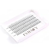 EXTENIFY Soft DIY Lashes 0.07mm 10 Roots 80 Clusters C Curl 11mm Individual False Eyelashes Natur...
