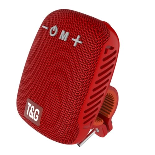 Generic Altoparlante Bluetooth da ciclismo, portatile, per bicicletta, moto, radio FM, scheda TF, disco U, risponde alle chiamate, impermeabile IPX5 (rosso)