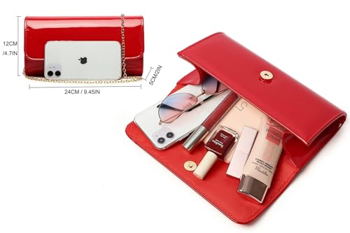 Image of Women Patent Leather Wallets Fashion Clutch Purses Evening Bag Many colors Handbag