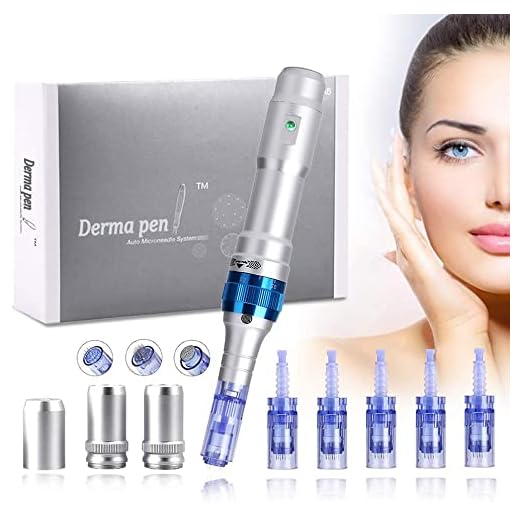 Dr.pen A6 Ultima con Certificado CE, Mysweety Derma Roller Pen Stamp System, para el Tratamiento de La Pérdida de Cabello Cicatriz Acné Cicatrices, Dr Pen con 2 Piezas 12 Micro Agujas