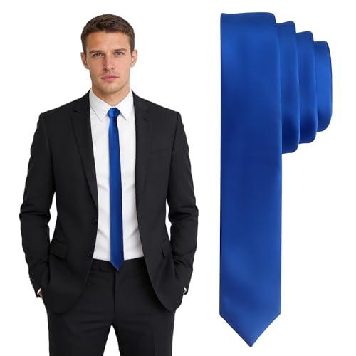 Image of Skinny Tie Men Women 2 inch (5CM) Slim Necktie Solid Thin Ties Formal